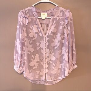 Anthropologie Maeve blouse embroidered top size 0